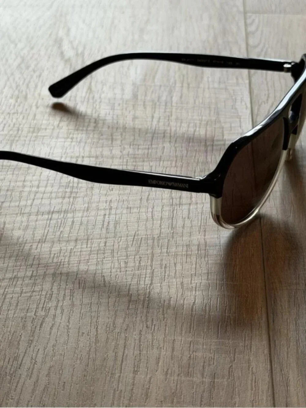 Emporio Armani Sand Brown Pilot Sunglasses